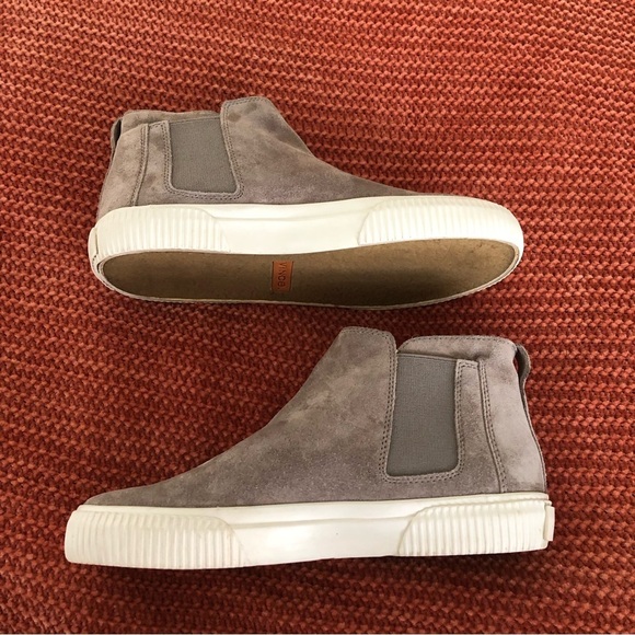 Vince Kelowna High Top Suede Platform Slip On Sneakers Size 8 - Picture 2 of 13